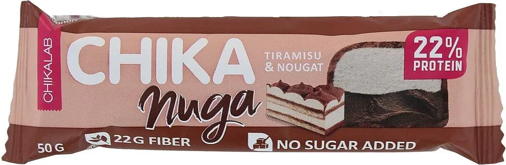 Բատոն սպիտակուցային «Chikalab Chika Tiramisu & Nougat» 50գ
