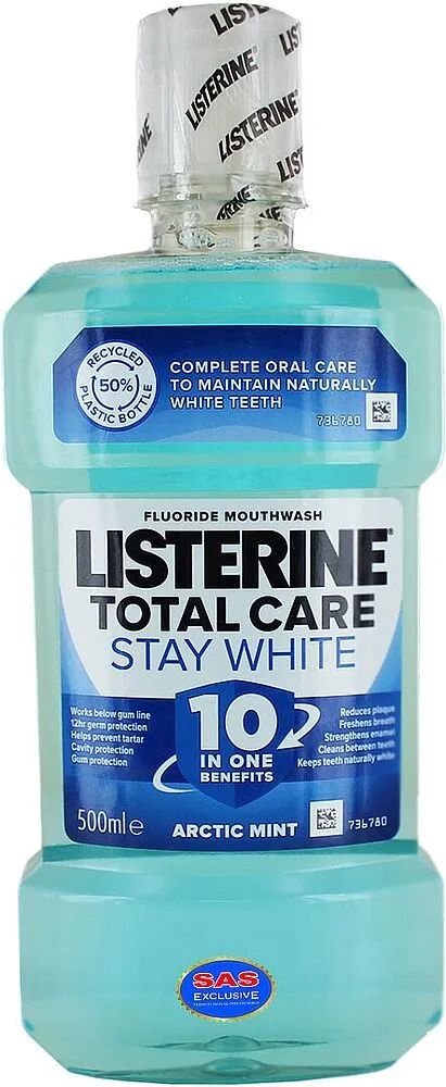 Բերանի խոռոչի ողողման հեղուկ «Listerine Stay White» 500մլ