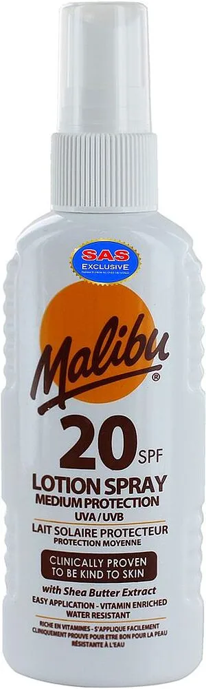 Արևապաշտպան լոսյոն-սփրեյ «Malibu 20 SPF» 100մլ