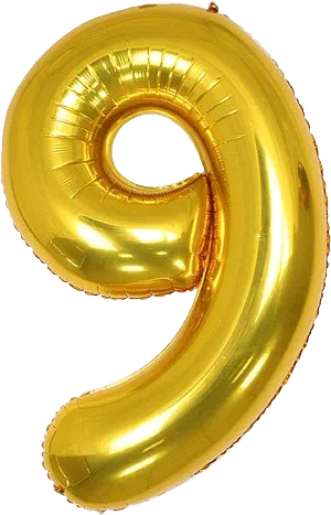 Հելիում գազով փուչիկ, №9,1մ, ոսկեգույն