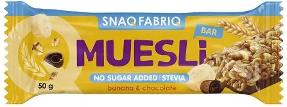 Մյուսլի բատոն բանանով և շոկոլադով «Snaq Fabriq» 50գ