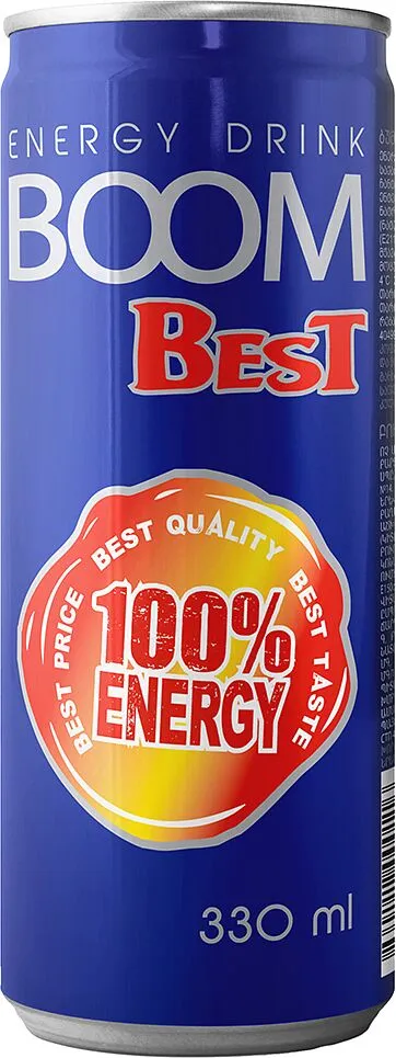 Էներգետիկ գազավորված ըմպելիք «Boom Best» 330մլ 