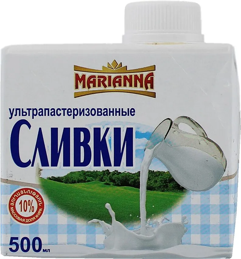 Սերուցք «Մարիաննա» 500մլ, յուղայնությունը` 10%