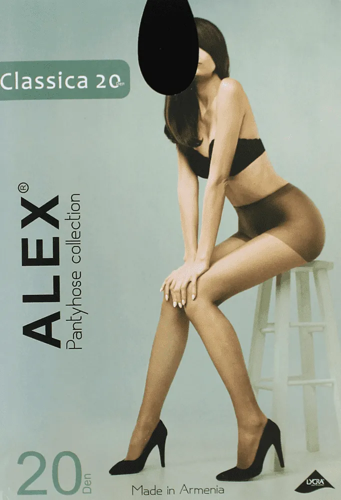 Զուգագուլպա սև «Alex Classica 20 Den N3»