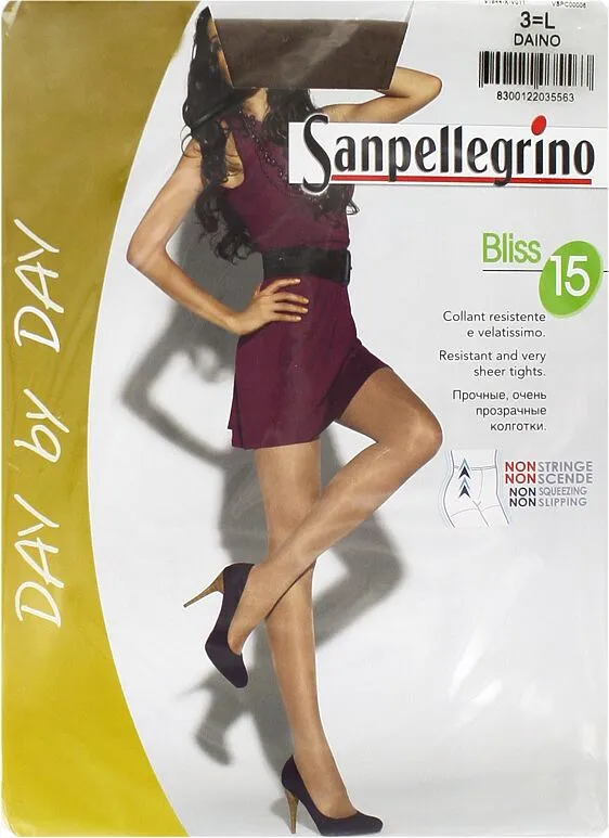 Զուգագուլպա մուգ մարմնագույն «Sanpellegrino Day by Day Bliss 15 Den N3»