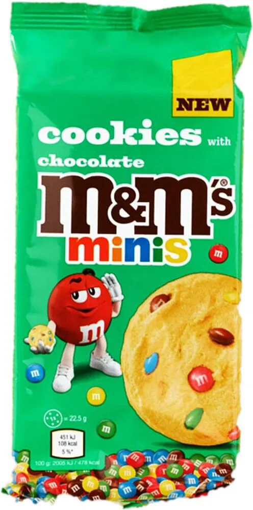 Թխվածքաբլիթ դրաժեով «M&M's Minis» 180գ
