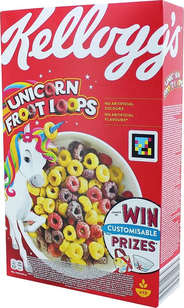Պատրաստի նախաճաշ «Kellogg's Unicorn Froot Loops» 375գ