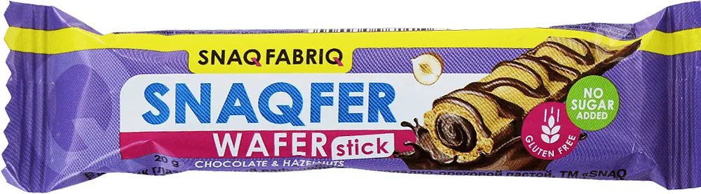 Վաֆլի շոկոլադե-ընկույզային մածուկով «Snaq Fabriq Sugar Free» 20գ
