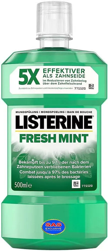 Բերանի խոռոչի ողողման հեղուկ «Listerine Fresh Mint» 500մլ