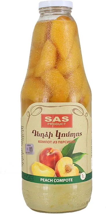 Կոմպոտ դեղձի «SAS Product» 1լ