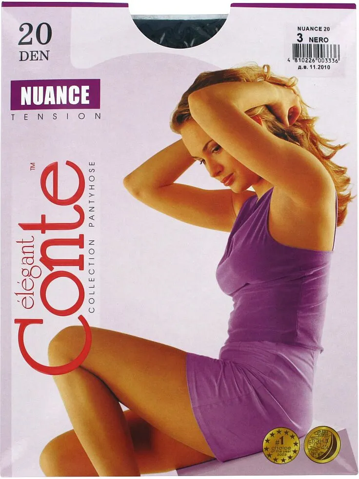 Զուգագուլպա սև «Conte Elegant Nuance 20 Den N3» 
