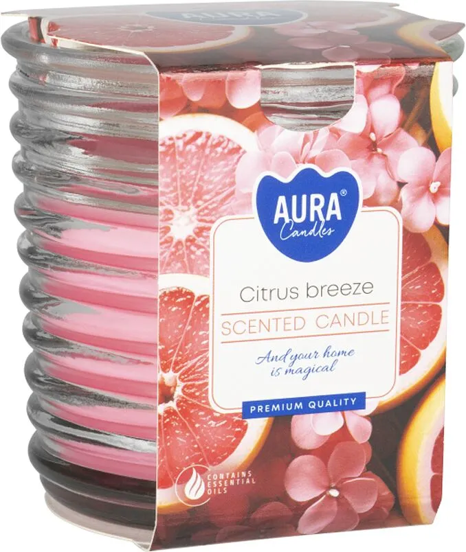 Մոմ անուշաբույր «Aura Citrus Breeze» 130գ