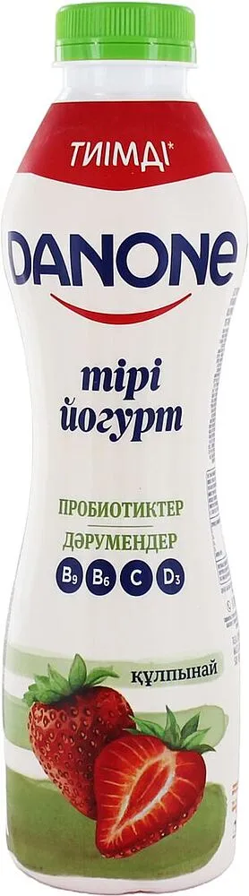 Յոգուրտ ըմպելի ելակով «Danone» 670գ, յուղայնությունը՝ 1.2%