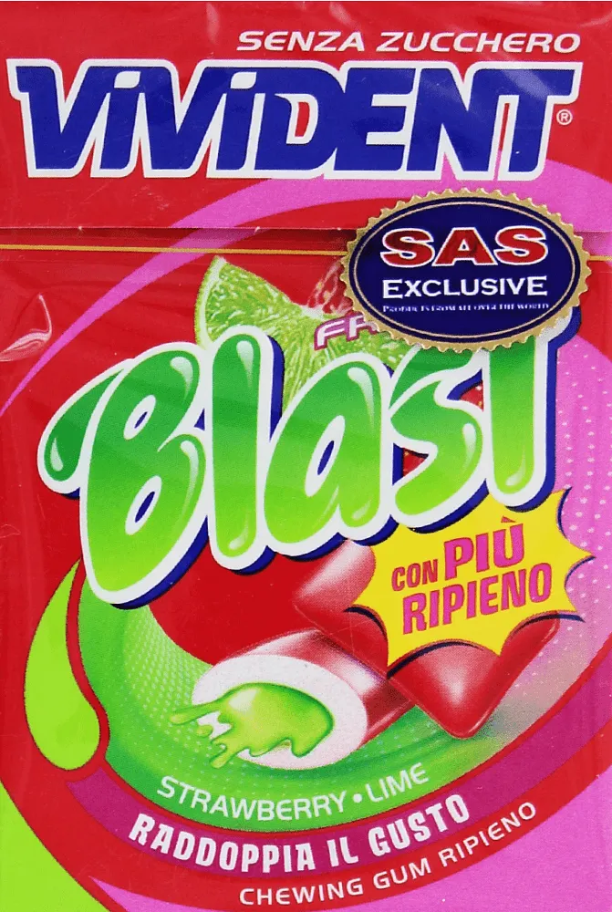 Մաստակ ելակի «Vivident Blast» 30գ