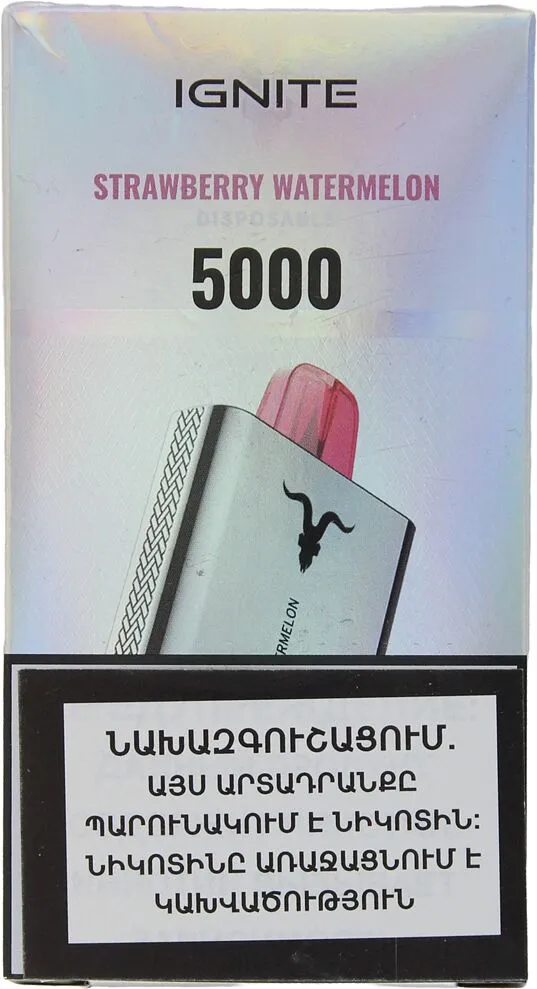 Էլեկտրական ծխախոտ ելակի և ձմերուկի «Ignite» 5000 ծուխ