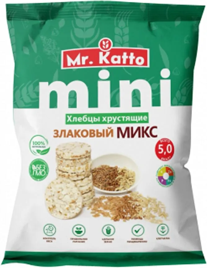 Խրթխրթան հացեր հացահատիկային «Dr. Katto Mini» 70գ
