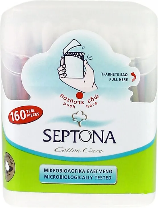 Բամբակյա փայտիկներ «Septona Cotton Care» 160հատ