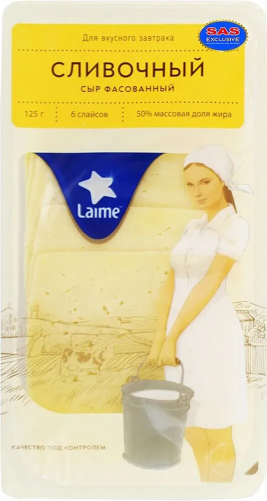 Պանիր սերուցքային կտրատած «Laime» 150գ