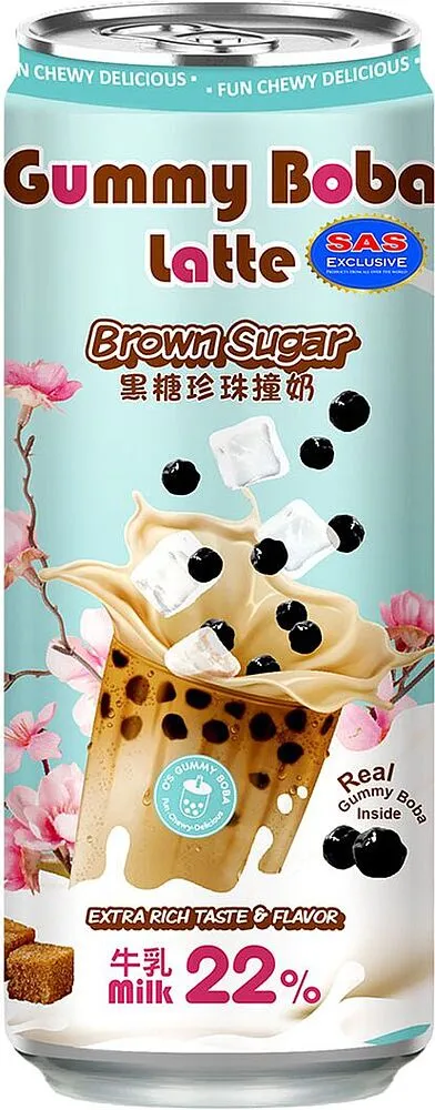 Կաթնային ըմպելիք «Gummy Boba Latte Brown Sugar» 470մլ