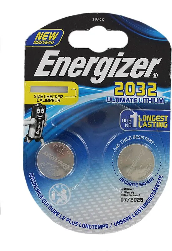 Լիթումային մարտկոց «Energizer max plus CR2032» 2հատ