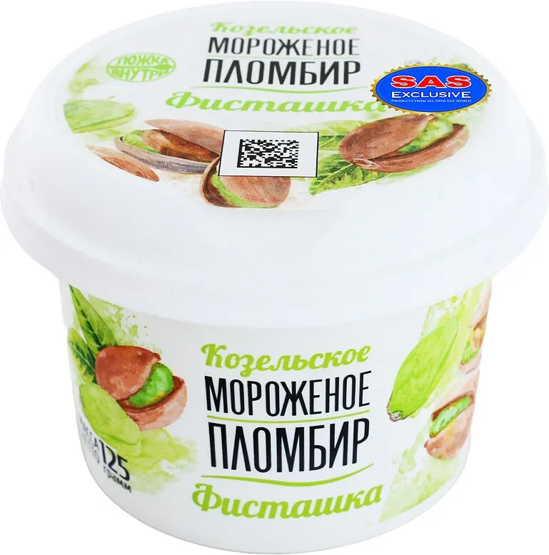 Պաղպաղակ պիստակով «Козельское» 125գ
