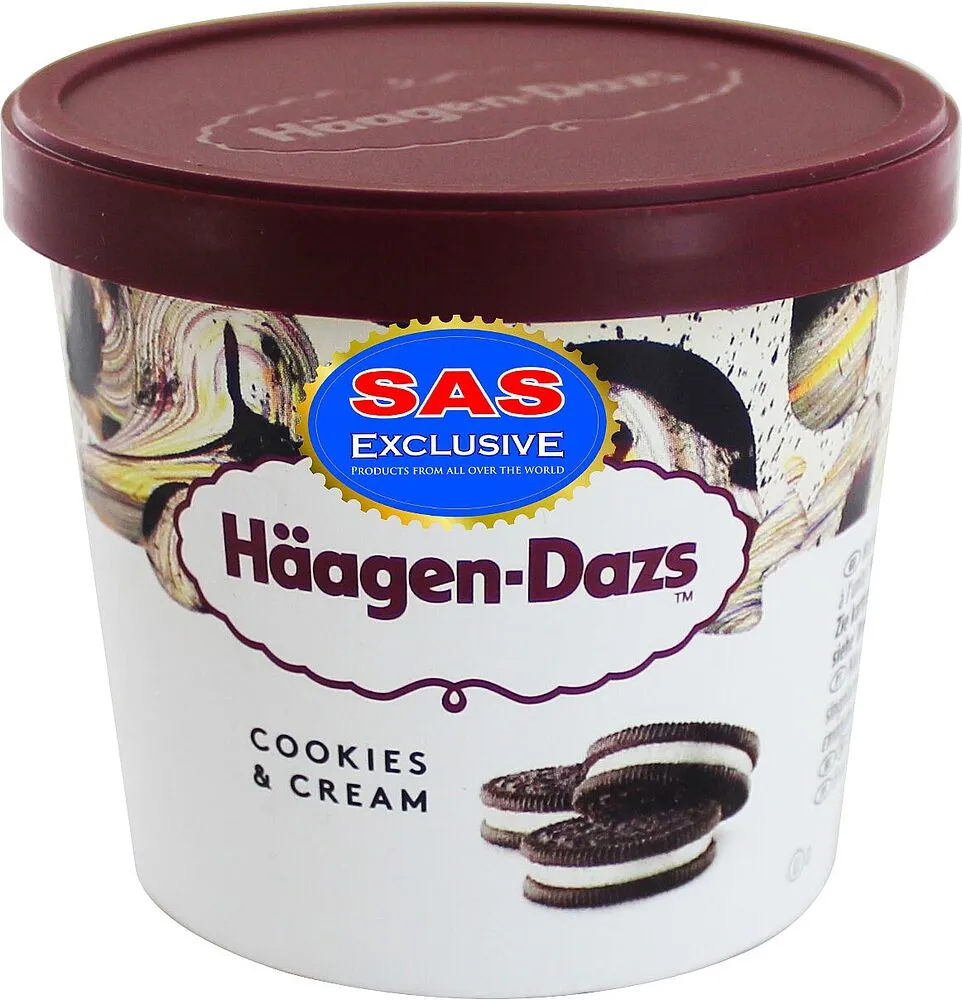 Պաղպաղակ վանիլային «Haagen-Dazs Cookies & Cream» 83գ
