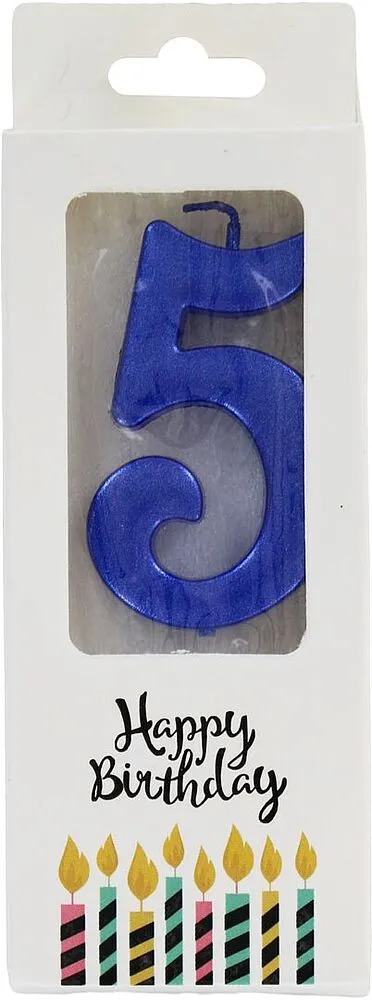 Մոմ ծննդյան «Happy Birthday» N5
