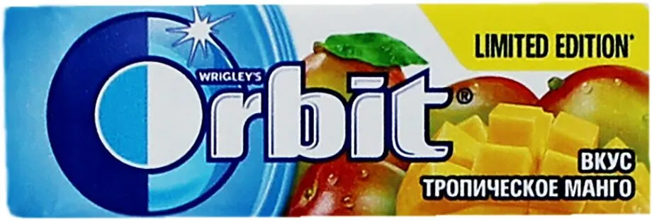 Մաստակ «Orbit» 13.6գ Արևադարձային մանգո