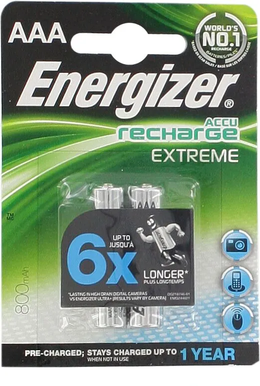Մարտկոց վերալիցքավորվող «Energizer AAA 800 mAh» 2 հատ