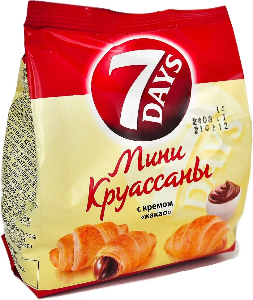Կրուասան մինի՝ կակաոյի միջուկով «7 Days» 65գ