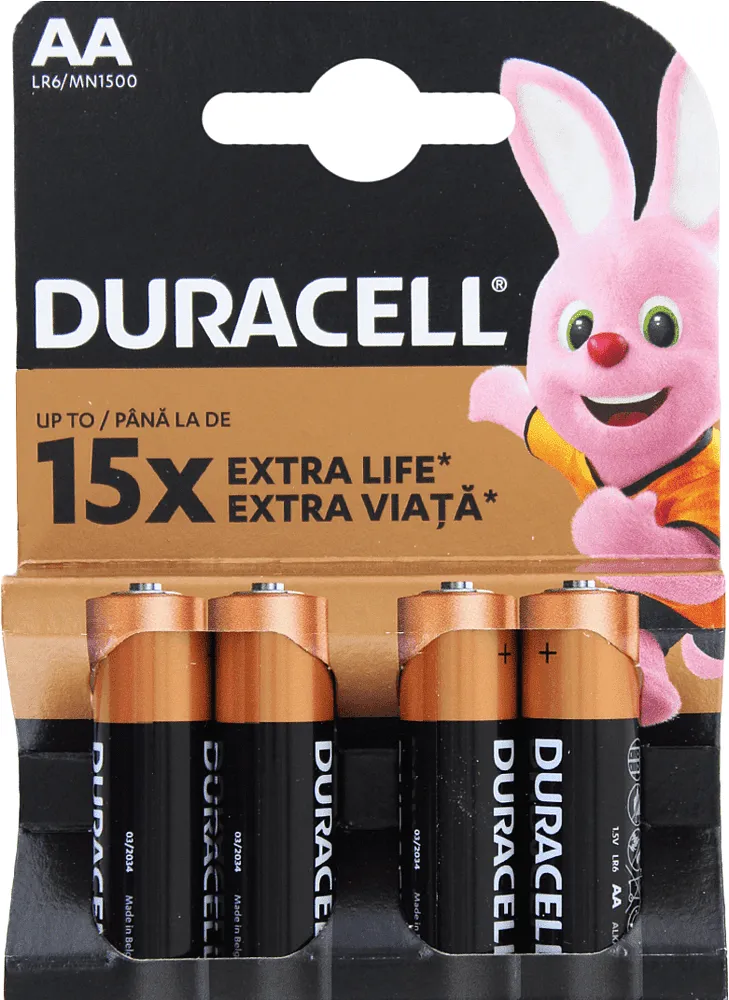 Էլեկտրական մարտկոց «Duracell AA 1.5V» 4 հատ
