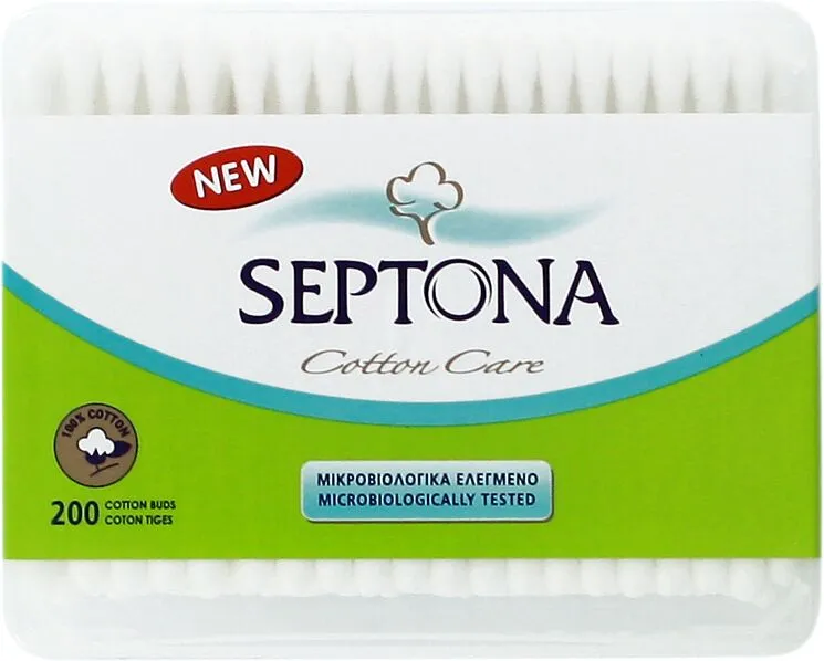 Փայտիկներ բամբակյա «Septona Cotton Care» 200 հատ