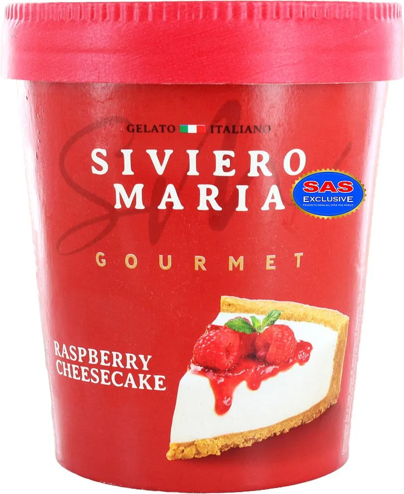 Պաղպաղակ ազնվամորու չիզքեյքի «Siviero Raspberry Cheesecake» 300գ
