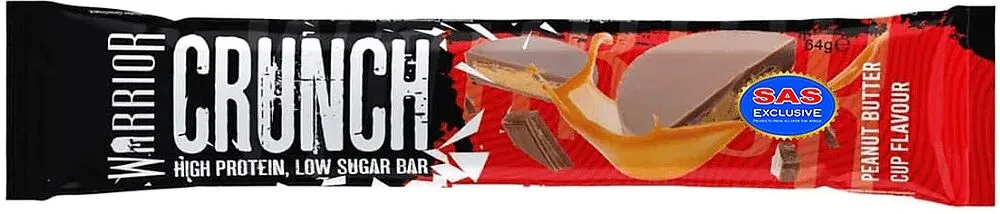 Սպիտակուցային բատոն «Warrior Crunch Peanut Butter» 64գ
