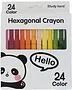 Յուղամատիտներ գունավոր «Hexagonal Crayon» 24 հատ