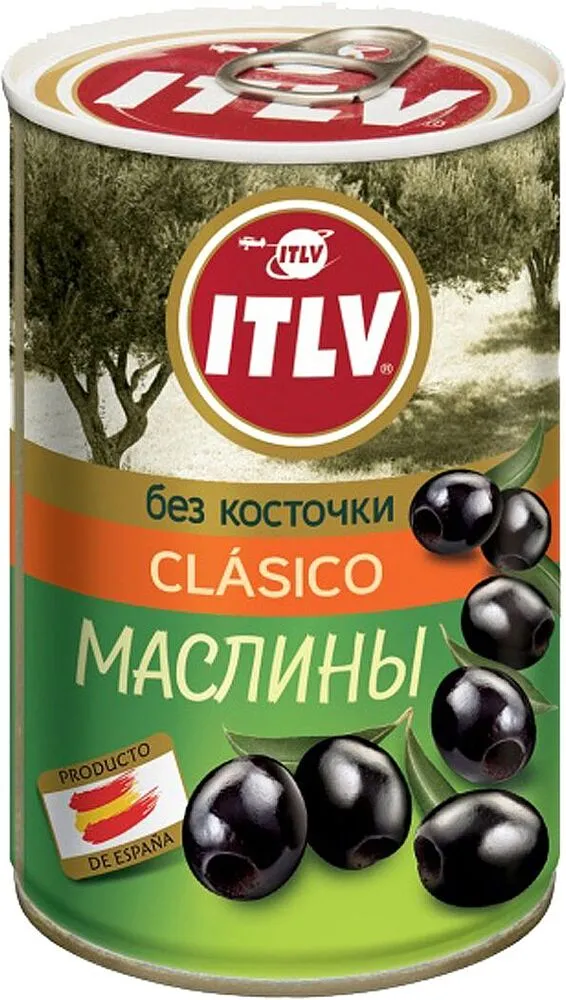 Ձիթապտուղ սև առանց կորիզ «ITVL» 280գ