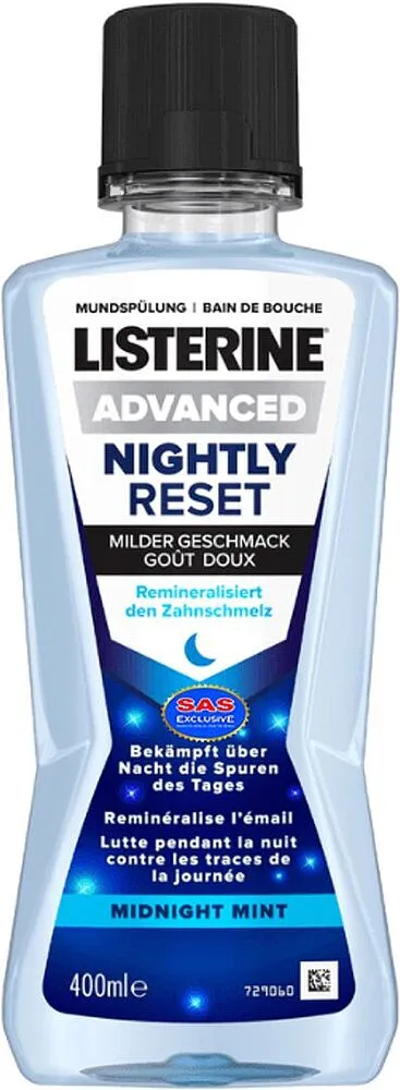 Բերանի խոռոչի ողողման հեղուկ «Listerine Advanced Midnight» 400մլ