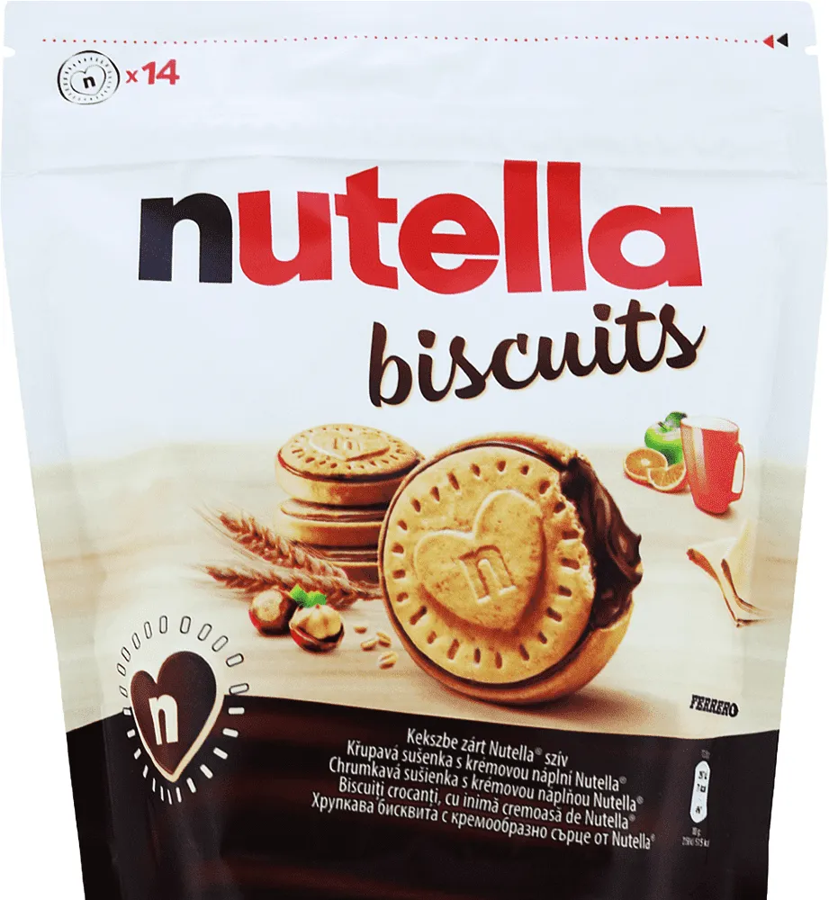 Թխվածքաբլիթ կակաոյի կրեմով «Nutella» 193գ