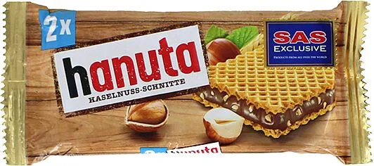 Վաֆլի՝ պնդուկի միջուկով «Hanuta» 44գ