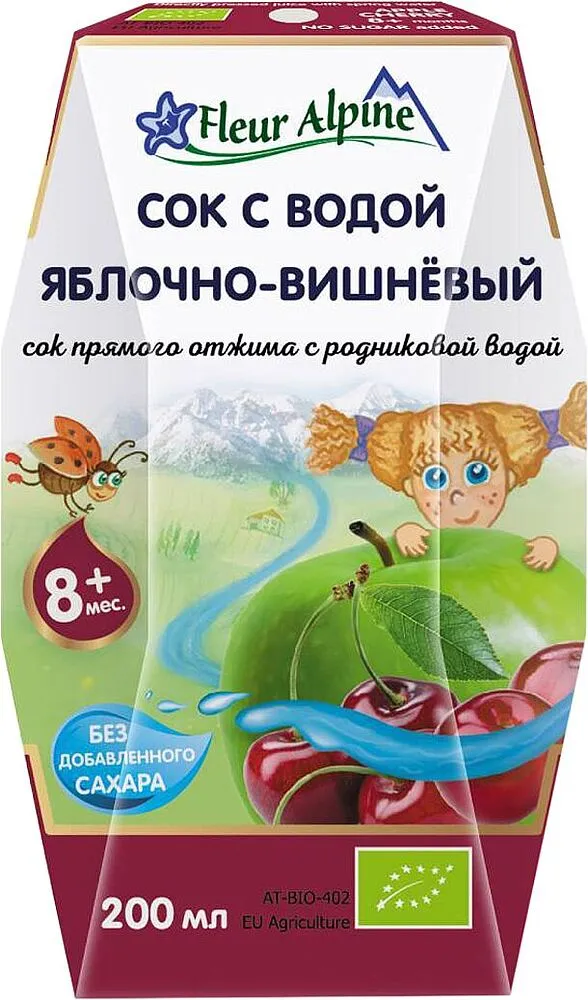 Հյութ խնձորի և բալի «Fleur Alpine» 200մլ