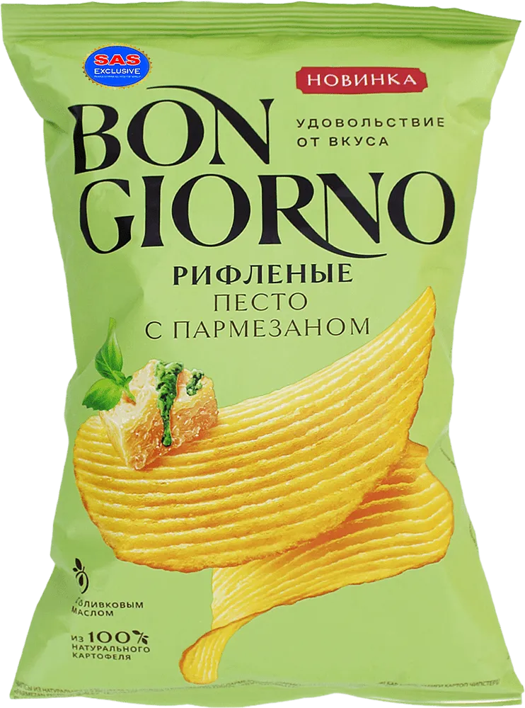 Չիպս պեստոյի և պարմեզանի «Bon Giorno» 80գ