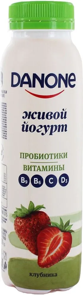 Յոգուրտ ըմպելի ելակով «Danone» 270գ, յուղայնությունը՝ 1.2%