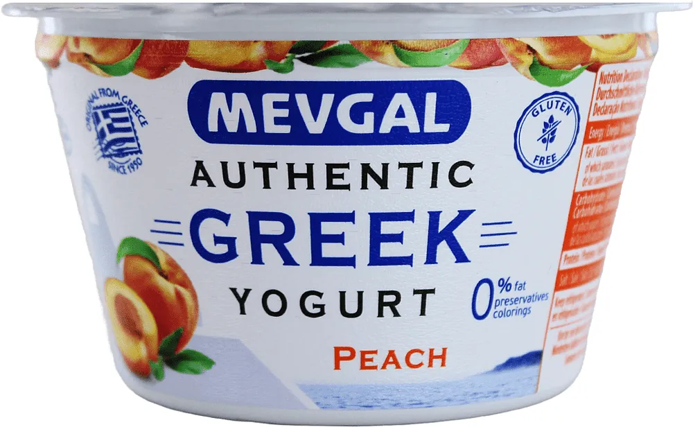 Յոգուրտ հւնական դեղձով «Mevgal» 150գ, յուղայնությունը՝ 0%
