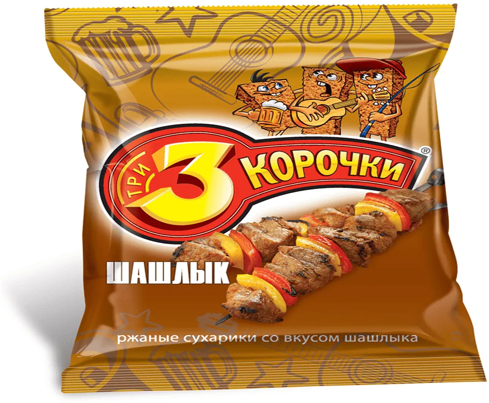 Չորահաց խորովածի «3 Корочки» 40գ