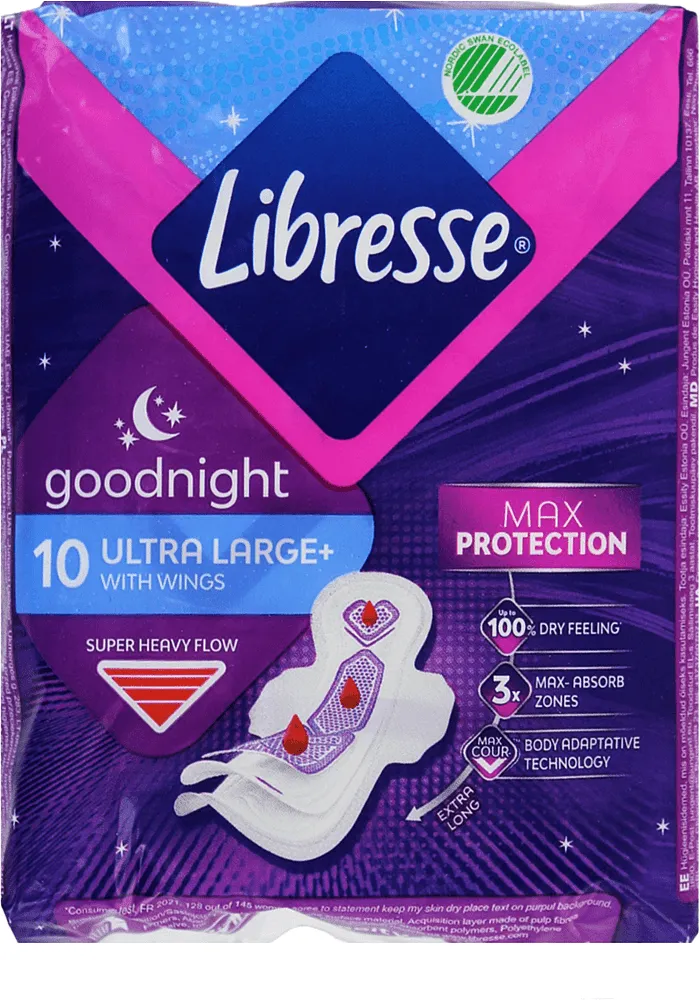 Միջադիրներ «Libresse Invisible Goodnight» 10 հատ