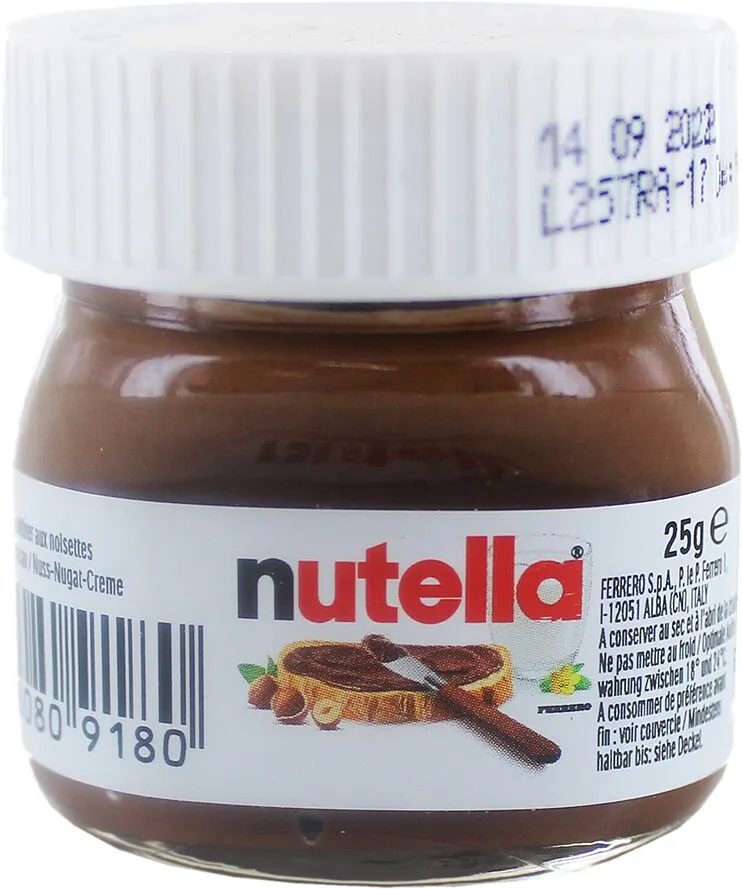 Շոկոլադե-ընկուզային մածուկ «Nutella» 25գ