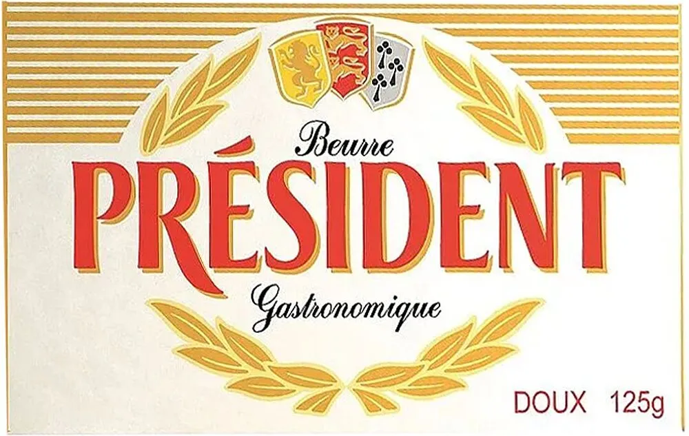 Կարագ սերուցքային «President» 125գ, յուղայնությունը` 82%