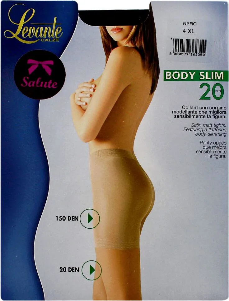 Զուգագուլպա սև «Levante Body Slim 20Den N4»