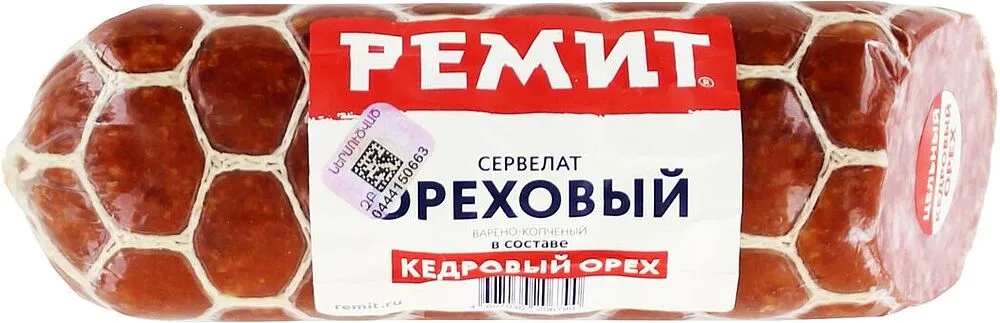 Երշիկ եփած-ապխտած «Ремит Сервелат Ореховый» 360գ
