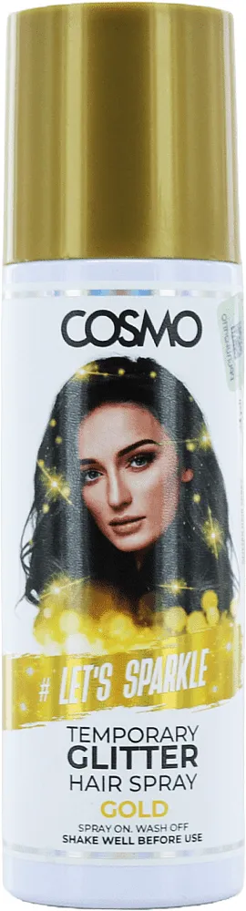 Մազերի լաք փայլերով «Cosmo Gold» 100մլ